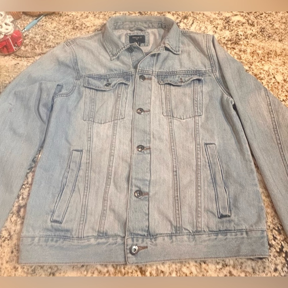 Forever 21 Men Light Wash Denim Jacket